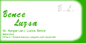bence luzsa business card